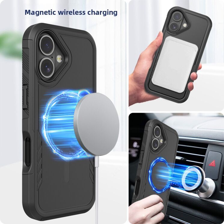 Противоударный чехол Reframe Hybrid MagSafe для iPhone 17 - Black: фото 2 из 6