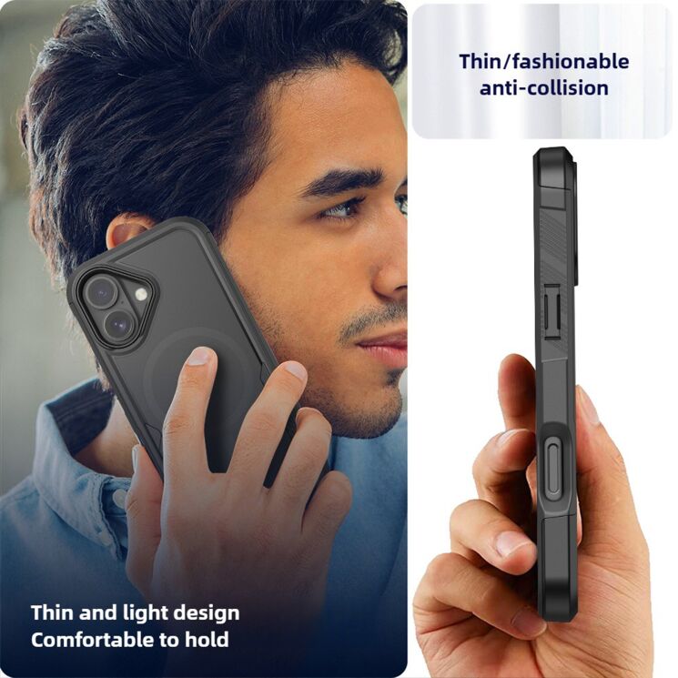 Противоударный чехол Reframe Hybrid MagSafe для iPhone 17 - Black: фото 5 из 6