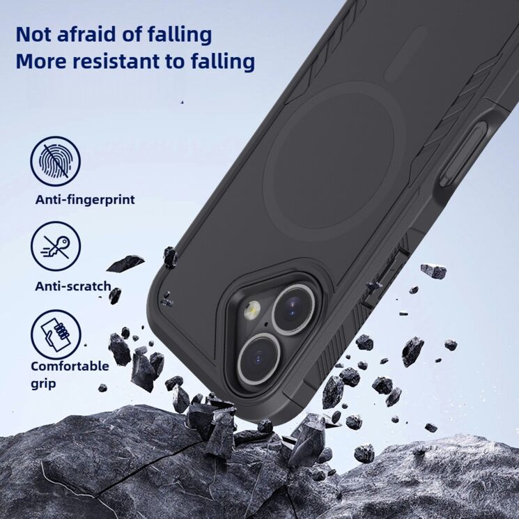 Противоударный чехол Reframe Hybrid MagSafe для iPhone 17 - Black: фото 3 из 6