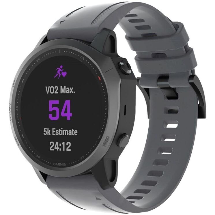 Ремешок ArmorStandart Silicone для часов Garmin с креплением Quick Fit 20mm - Grey: фото 2 из 5