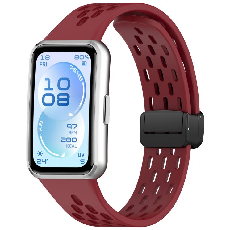Ремешок Deexe Astra Strap для Huawei Band 11 Pro / Band 11 - Wine Red (410602WR) Ремешок Deexe Astra Strap для Huawei Band 11 Pro / Band 11 - Wine Red: фото 2 из 6