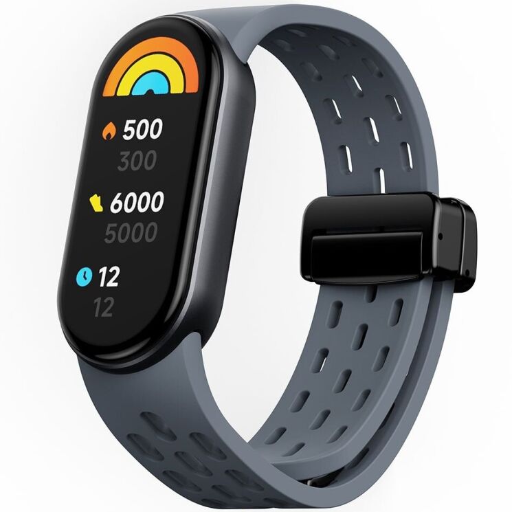 Ремешок Deexe Astra Strap для Xiaomi Mi Smart Band 8 / 9 - Grey: фото 2 из 9