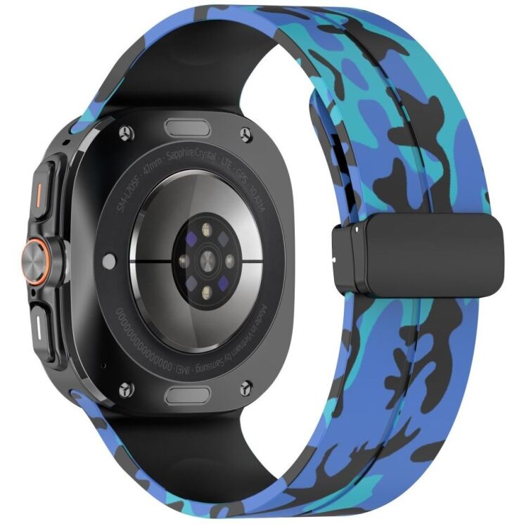 Ремешок Deexe Camouflage Pattern для Samsung Galaxy Watch Ultra (47mm) - Blue: фото 1 из 6