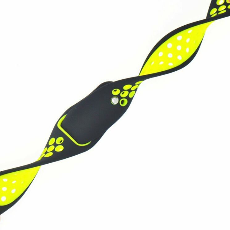 Ремінець Deexe Dot Color для Samsung Watch Active / Active 2 40mm / Active 2 44mm - Black / Yellow: фото 4 з 6