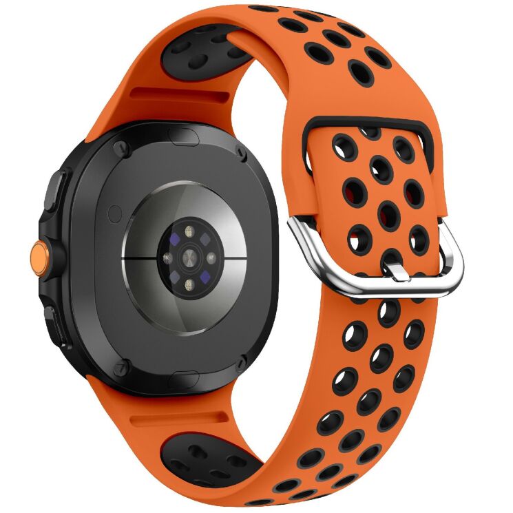 Ремешок Deexe Dual Color для Samsung Galaxy Watch 8 (40/44mm) / 8 Classic - Orange / Black: фото 1 из 6
