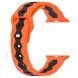 Ремінець Deexe Flex Series для Apple Watch 46 / 45 / 44 / SE 44 / 42 (Series 1-3) / Ultra / Ultra 2 / Ultra 3 - Orange / Black (251892BO). Фото 2 з 6