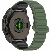 Ремешок Deexe Flexible Fit для часов Garmin c креплением Quick Fit 26mm - Midnight Green / Black: фото 1 из 8
