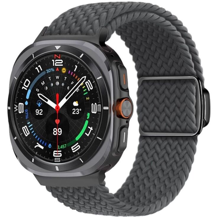 Ремешок Deexe Knitted Strap для Samsung Galaxy Watch Ultra (47mm) - Space Grey: фото 2 из 5