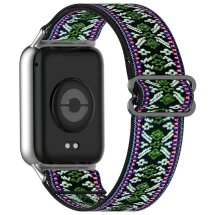 Ремешок Deexe Knitted Strap для Xiaomi Redmi Watch 4 / 5 / Mi Smart Band 8 Pro / Band 9 Pro - Green / Purple: фото 1 из 9