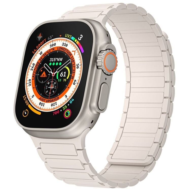 Ремешок Deexe Magnetic Band для Apple Watch 42 (Series 10) / 41 / 40 / SE 40 / 38 - Starlight: фото 3 из 4
