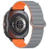 Ремінець Deexe Magnetic Strap для Samsung Galaxy Watch Ultra (47mm) - Grey / Orange (358015HO)