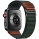 Ремінець Deexe Nylon Leather для Huawei Watch 5 / Fit 5 Pro / Fit 4 / Fit 4 Pro / Fit 3 - Dark Green (423701DG). Фото 1 з 7