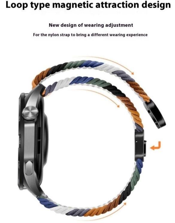 Ремешок Deexe Nylon Loop для Xiaomi Redmi Watch 4 / 5 / Mi Smart Band 8 Pro / Band 9 Pro - Olive Green: фото 3 из 6