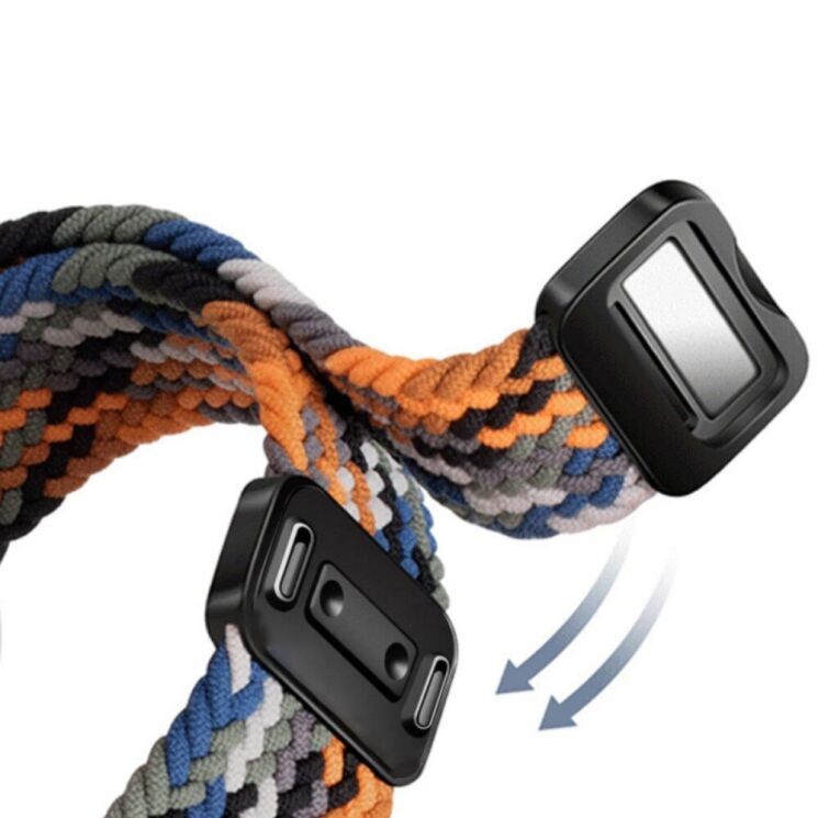 Ремешок Deexe Nylon Loop для Xiaomi Redmi Watch 4 / 5 / Mi Smart Band 8 Pro / Band 9 Pro - Olive Green: фото 5 из 6