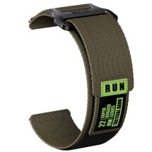 Ремешок Deexe Nylon Magic Tape для часов с шириной крепления 22мм - Army Green: фото 1 из 2