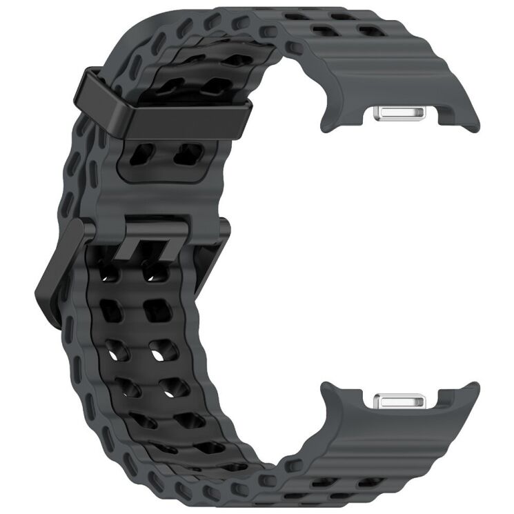 Ремінець Deexe Ocean Strap для Samsung Galaxy Watch 8 (40/44mm) / 8 Classic - Black: фото 3 з 6