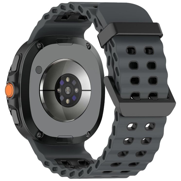 Ремінець Deexe Ocean Strap для Samsung Galaxy Watch 8 (40/44mm) / 8 Classic - Black: фото 1 з 6