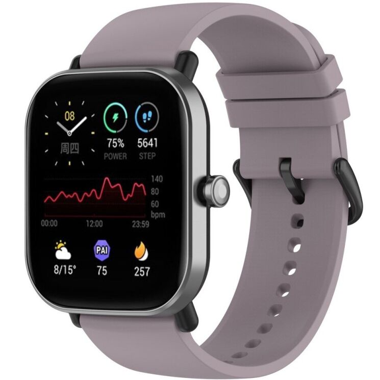 Ремінець Deexe Silicone Band для годинників з шириною кріплення 20мм - Purple: фото 2 з 11