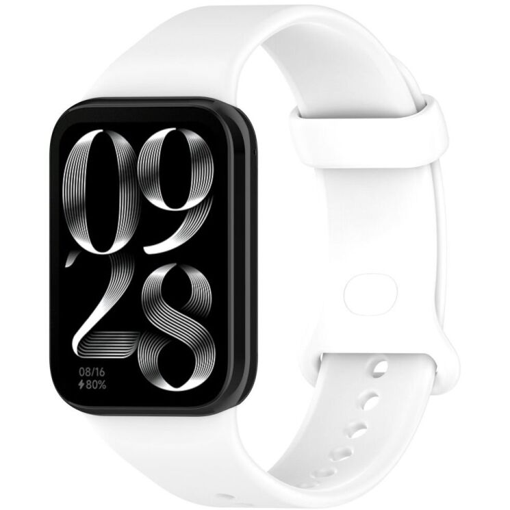 Ремешок Deexe Silicone Band для Xiaomi Mi Smart Band 9 Pro - White: фото 4 из 12