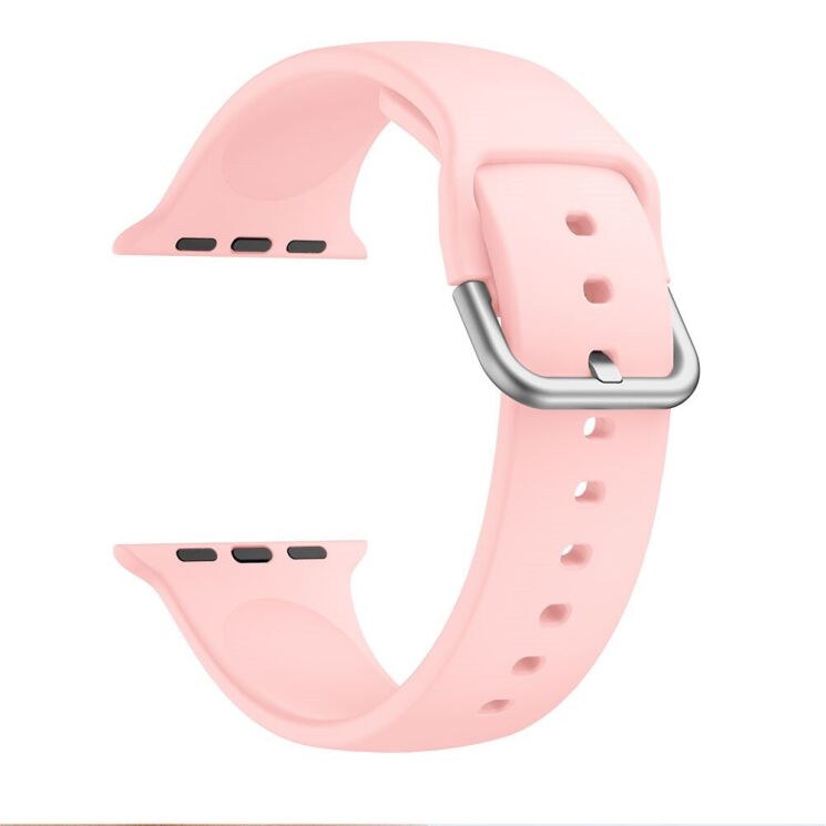 Ремінець Deexe Soft Silicone для Apple Watch 42 (Series 10) / 41 / 40 / SE 40 / 38 - Pink: фото 1 з 7