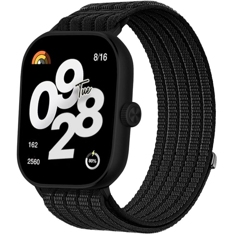 Ремешок Deexe Soft Weave для Xiaomi Redmi Watch 4 / Watch 5 / Watch 6 / Mi Smart Band 8 Pro / Band 9 Pro - Black: фото 2 из 5
