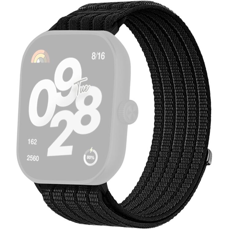 Ремешок Deexe Soft Weave для Xiaomi Redmi Watch 4 / Watch 5 / Watch 6 / Mi Smart Band 8 Pro / Band 9 Pro - Black: фото 1 из 5