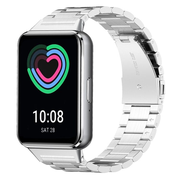 Ремінець Deexe Stainless Steel для Samsung Galaxy Fit 3 - Silver: фото 1 з 6