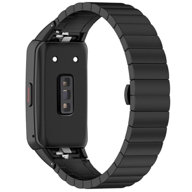 Ремешок Deexe Steel Strap для Huawei Band 6 / Honor Band 6 - Black: фото 1 из 10
