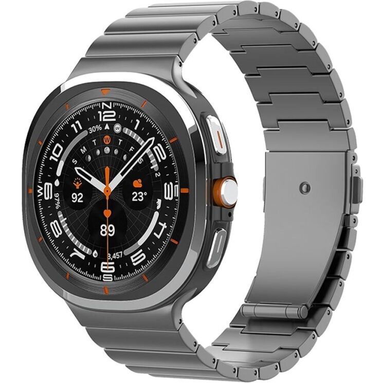 Ремінець Deexe Steel Strap для Samsung Galaxy Watch 8 (40/44mm) / 8 Classic - Grey: фото 2 з 6