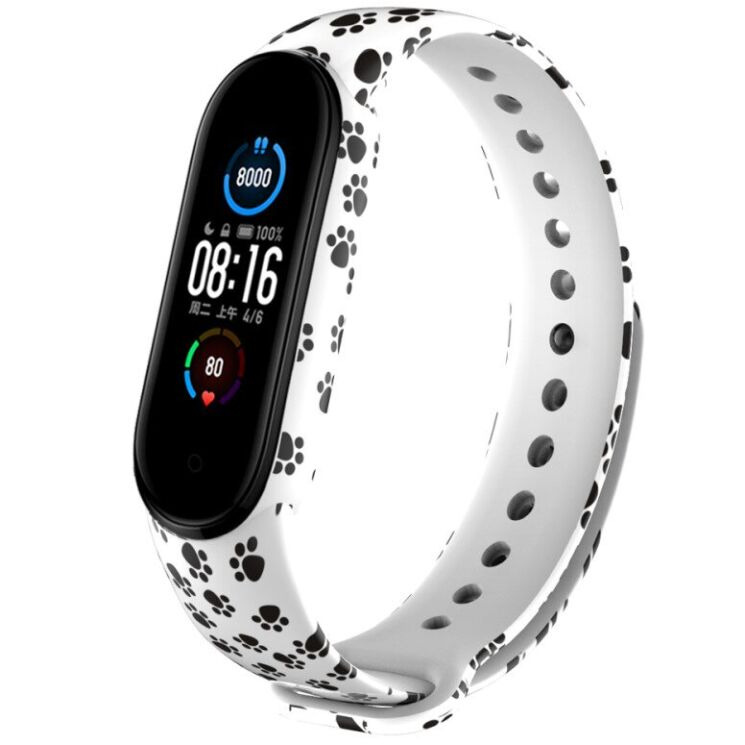 Ремешок Deexe Style Strap для Xiaomi Mi Band 5 / Mi Band 6 - Dog's Paw: фото 1 из 5