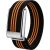 Ремінець для годинника Deexe Triple Fit для WHOOP 5.0 / MG - Orange / Black Silver: фото 1 з 2