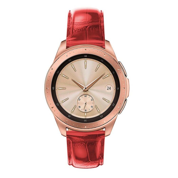 Ремінець UniCase Crocodile Texture для Samsung Galaxy Watch 42mm - Red: фото 3 з 5