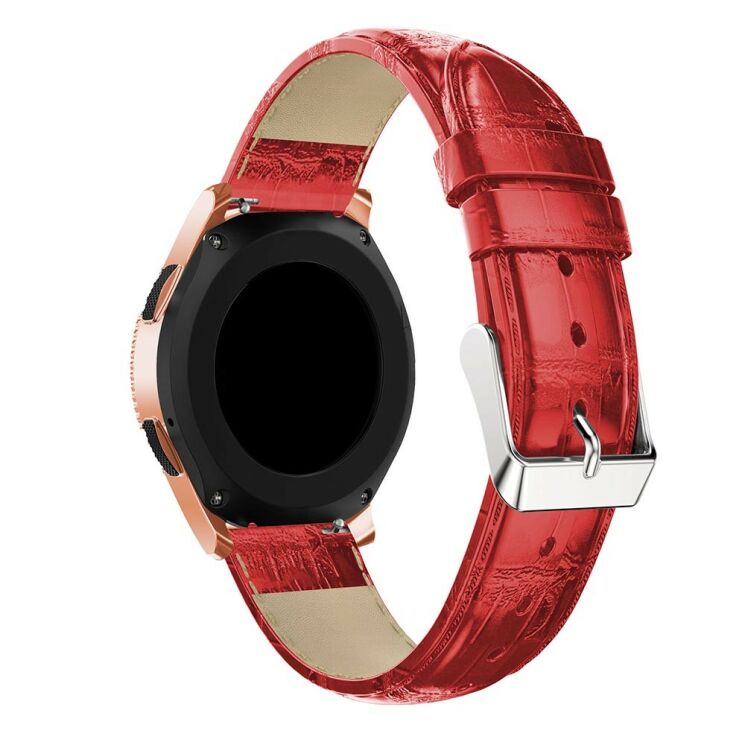 Ремінець UniCase Crocodile Texture для Samsung Galaxy Watch 42mm - Red: фото 4 з 5