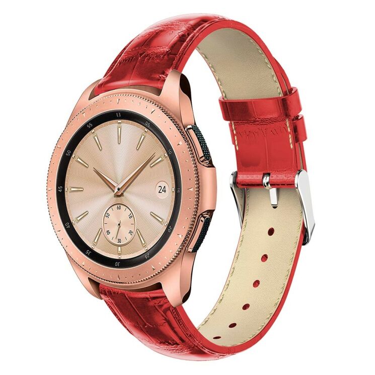 Ремінець UniCase Crocodile Texture для Samsung Galaxy Watch 42mm - Red: фото 1 з 5