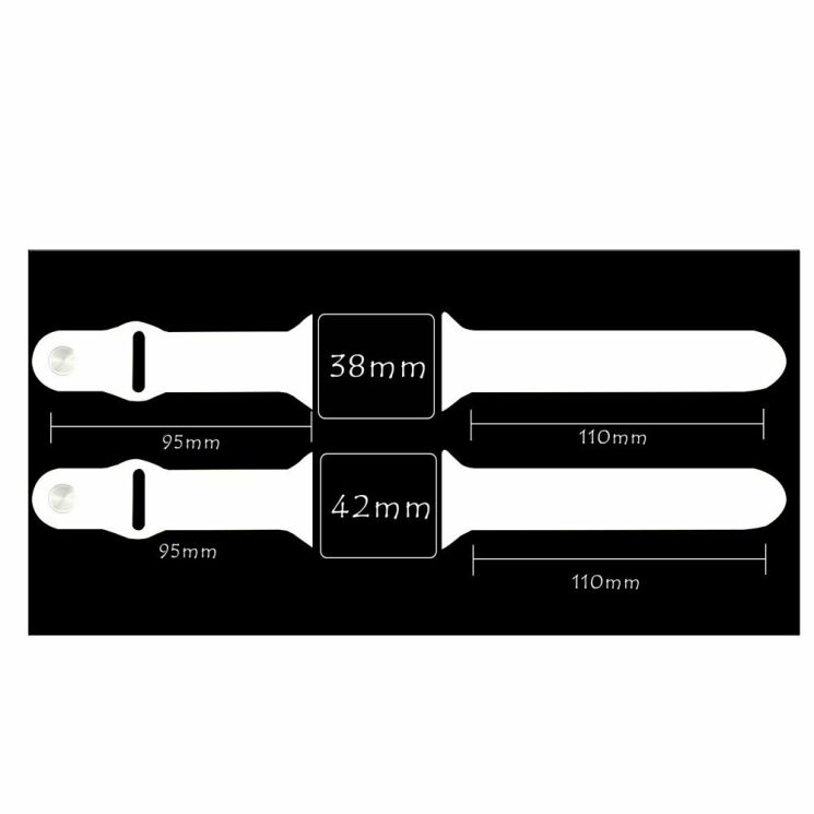 Ремешок UniCase Original Style для Apple Watch 42 (Series 10) / 41 / 40 / SE 40 / 38 - White: фото 10 из 10