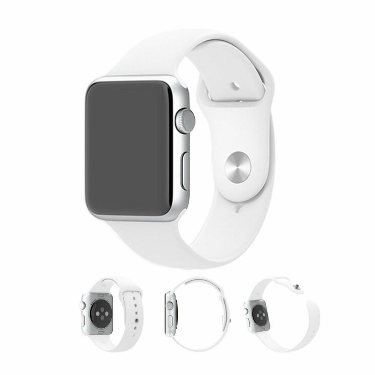 Ремешок UniCase Original Style для Apple Watch 42 (Series 10) / 41 / 40 / SE 40 / 38 - White: фото 2 из 10