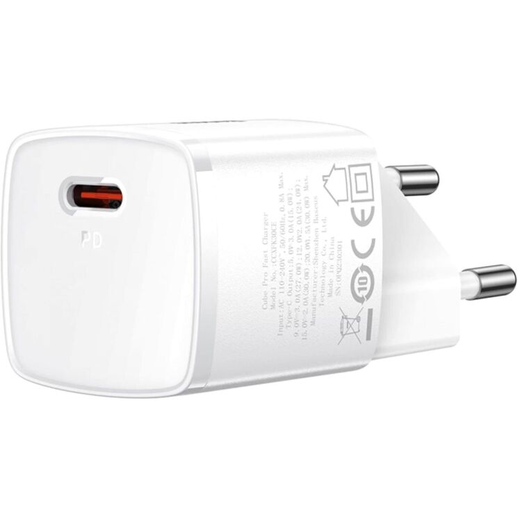 Сетевое зарядное устройство Baseus Cube Pro 30W (Type-C) CCXF000302 - White: фото 5 из 20