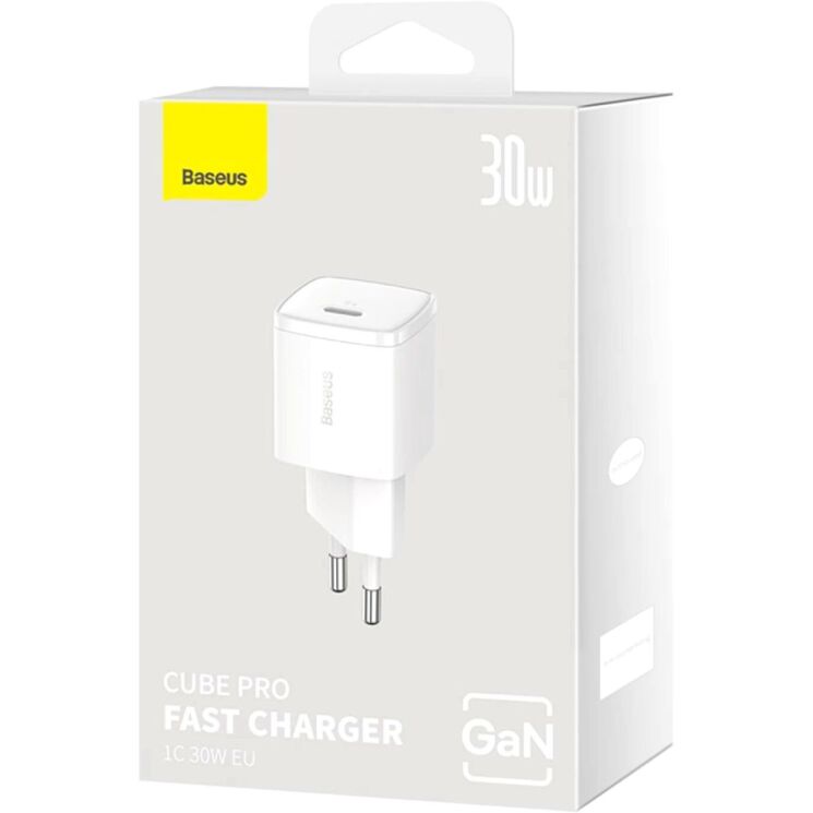 Сетевое зарядное устройство Baseus Cube Pro 30W (Type-C) CCXF000302 - White: фото 7 из 20
