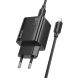 Сетевое зарядное устройство Hoco N56 30W 2C+2U + кабель Type-C to Lightning - Black (960127B). Фото 4 из 7