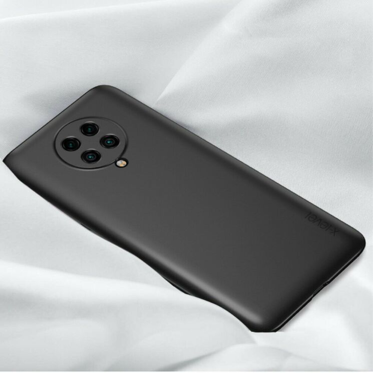 Силиконовый чехол X-LEVEL Matte для Xiaomi Poco F2 Pro / Redmi K30 Pro - Black: фото 1 из 10