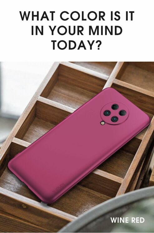 Силиконовый чехол X-LEVEL Matte для Xiaomi Poco F2 Pro / Redmi K30 Pro - Wine Red: фото 9 из 10