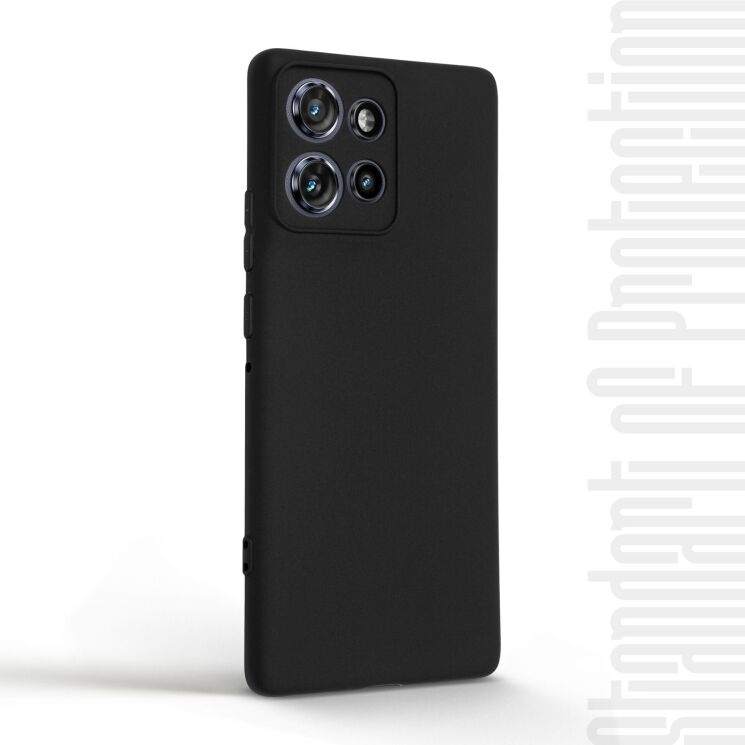 Силиконовый (TPU) чехол ArmorStandart Matte Slim Fit для Motorola Edge 50 - Black: фото 3 из 5