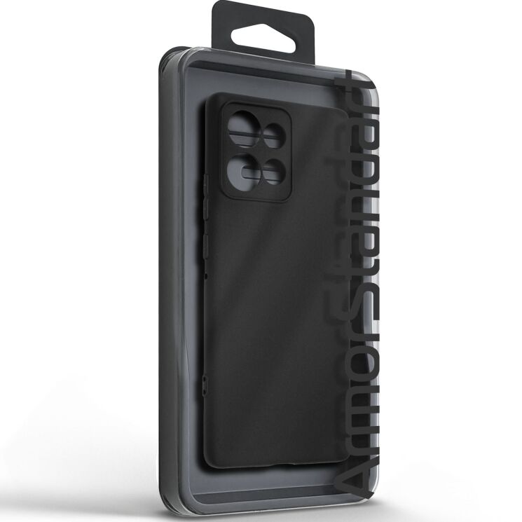 Силиконовый (TPU) чехол ArmorStandart Matte Slim Fit для Motorola Edge 50 - Black: фото 2 из 5