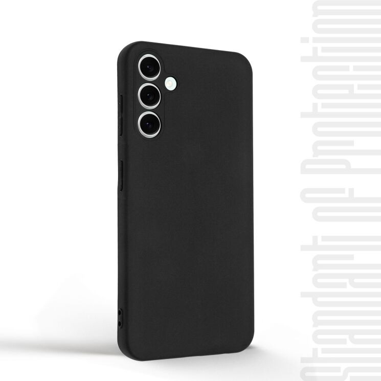 Силиконовый (TPU) чехол ArmorStandart Matte Slim Fit для Samsung Galaxy S24 FE (S721) - Black: фото 2 из 5