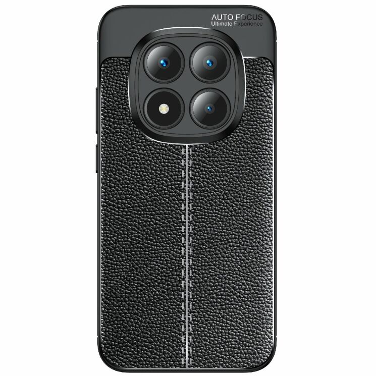 Силіконовий (TPU) чохол Deexe Leather Cover для Xiaomi Redmi Note 15 Pro 5G - Black: фото 2 з 9