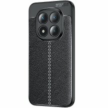 Силіконовий (TPU) чохол Deexe Leather Cover для Xiaomi Redmi Note 15 Pro 5G - Black: фото 1 з 9