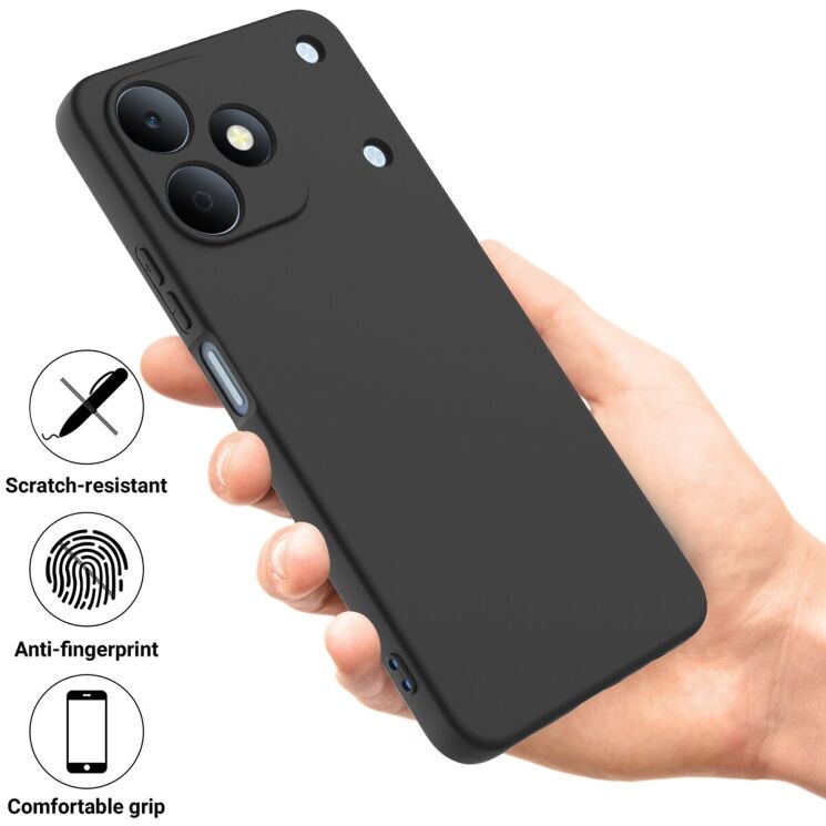 Силіконовий (TPU) чохол Deexe Silicone Case для Realme Note 80 - Black: фото 3 з 9