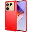 Силиконовый (TPU) чехол MOFI Carbon Fiber для Infinix Note 40 Pro - Red (352007R)