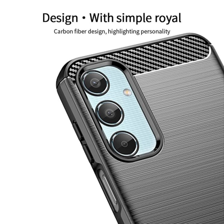 Силиконовый (TPU) чехол MOFI Carbon Fiber для Samsung Galaxy M35 (M356) - Black: фото 5 из 10