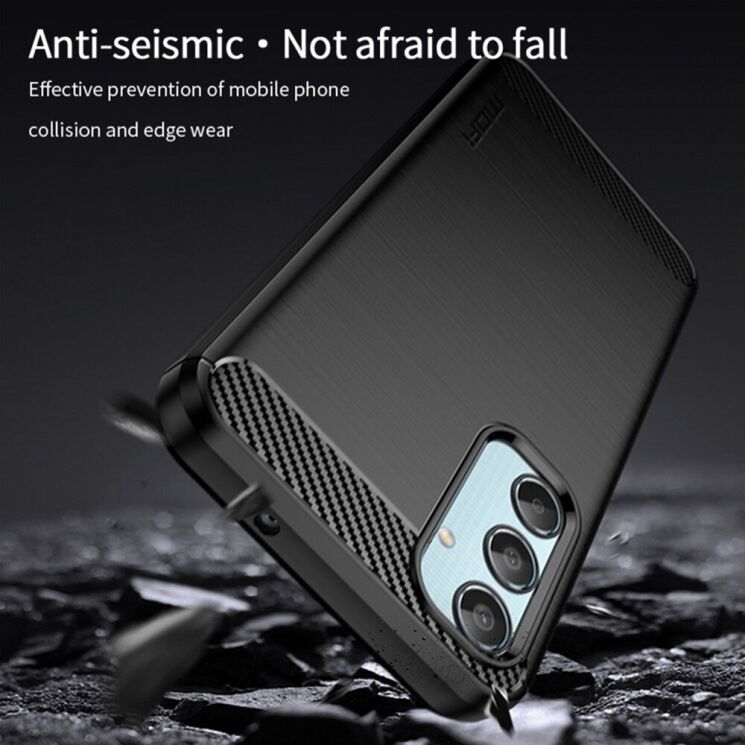 Силиконовый (TPU) чехол MOFI Carbon Fiber для Samsung Galaxy M35 (M356) - Black: фото 6 из 10